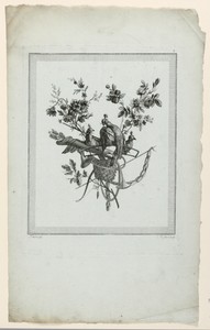 Trophy with Implements of the Hunt, Plate 3 from "Suite de Trophées de chasse," Suite VI