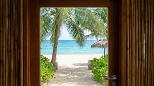 Tropical Beach Door Frame