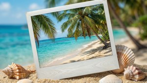 Tropical Beach Polaroid