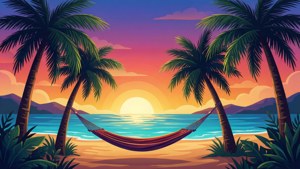Tropical Beach Vector