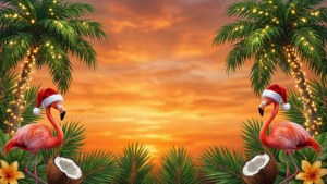 Tropical Christmas Border