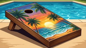 Tropical Cornhole Board