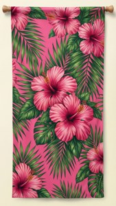 Tropical Floral Pink Banner