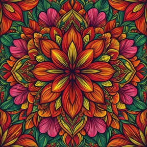 Tropical Flower Mandala