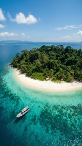 Tropical Island Boat