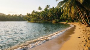 Tropical Lake Beach