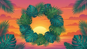 Tropical Leaf Wreath