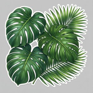 Tropical Leaves Set Sticker