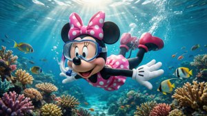 Tropical Minnie Swimming