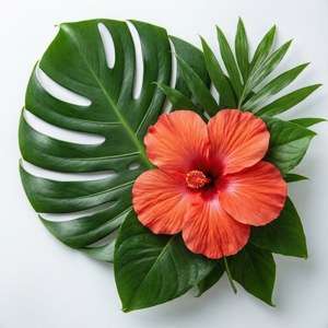 Tropical Monstera Hibiscus