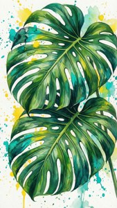 Tropical Monstera Leaves