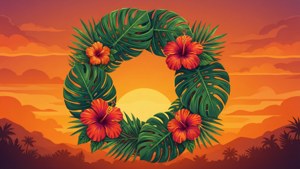 Tropical Monstera Wreath