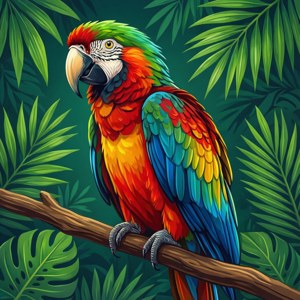 Tropical Parrot Vector