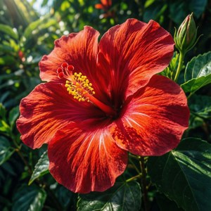 Tropical Red Hibiscus