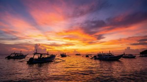 Tropical Sunset Boats