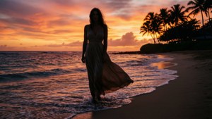 Tropical Sunset Silhouette