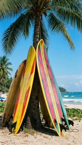 Tropical Surfboard Lineup