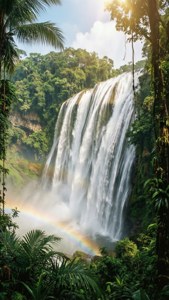 Tropical Waterfall Rainbow
