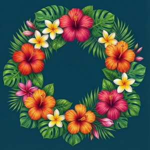 Tropical Wreath Vector
