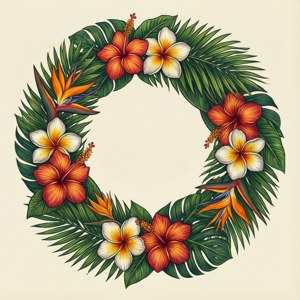 Tropical Wreath Vector