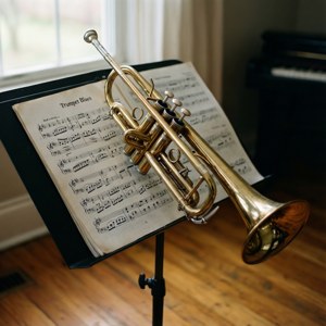 Trumpet and Sheet Music