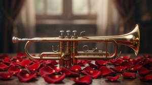 Trumpet with Rose Petals