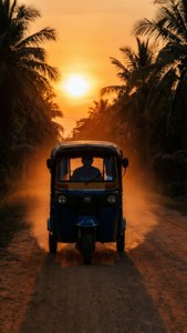Tuk-Tuk at Sunset