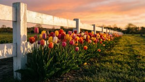 Tulip Lane at Sunset