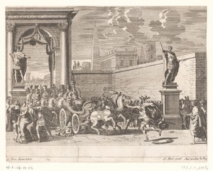 Tullia rijdt over het lichaam van haar vader Tullius