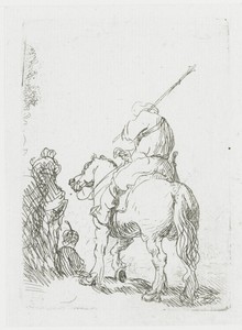 Turbaned soldier on horseback