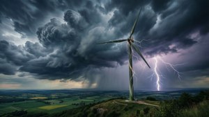 Turbine Under Storm