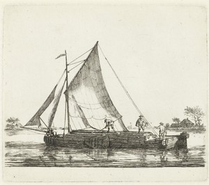 Turfschip op binnenwater