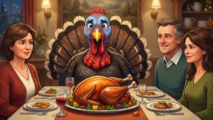 Turkey at Thanksgiving Dinner