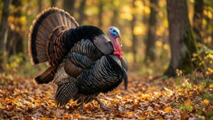 Turkey in Autumn Woods
