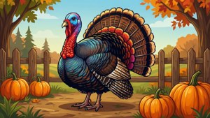 Turkey in Farmyard