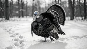 Turkey in Snowy Landscape