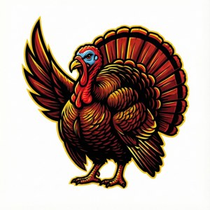 Turkey Mascot Logo
