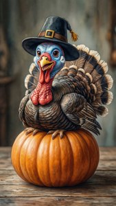 Turkey on Pumpkin