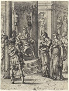Turnus voor de tronende Latinus