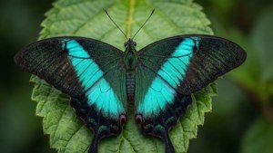 Turquoise Butterfly Macro