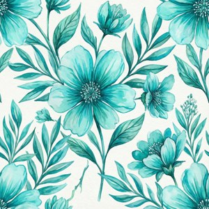 Turquoise Floral Pattern