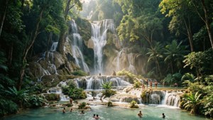Turquoise Kuang Si Falls
