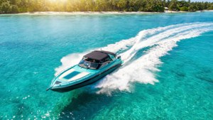 Turquoise Speedboat Wake