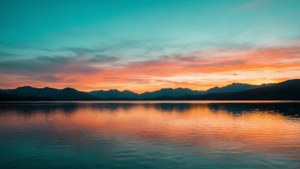 Turquoise Sunset Lake