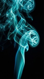 Turquoise Swirling Smoke