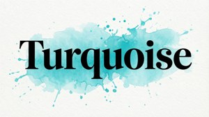 Turquoise Typography Art