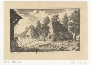 Twee boerenhuizen en een meisje