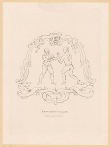 Twee boksers in ornamentrand