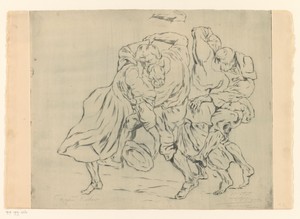 Twee dansende boerenparen
