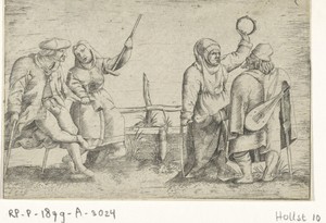 Twee dansers en muzikanten